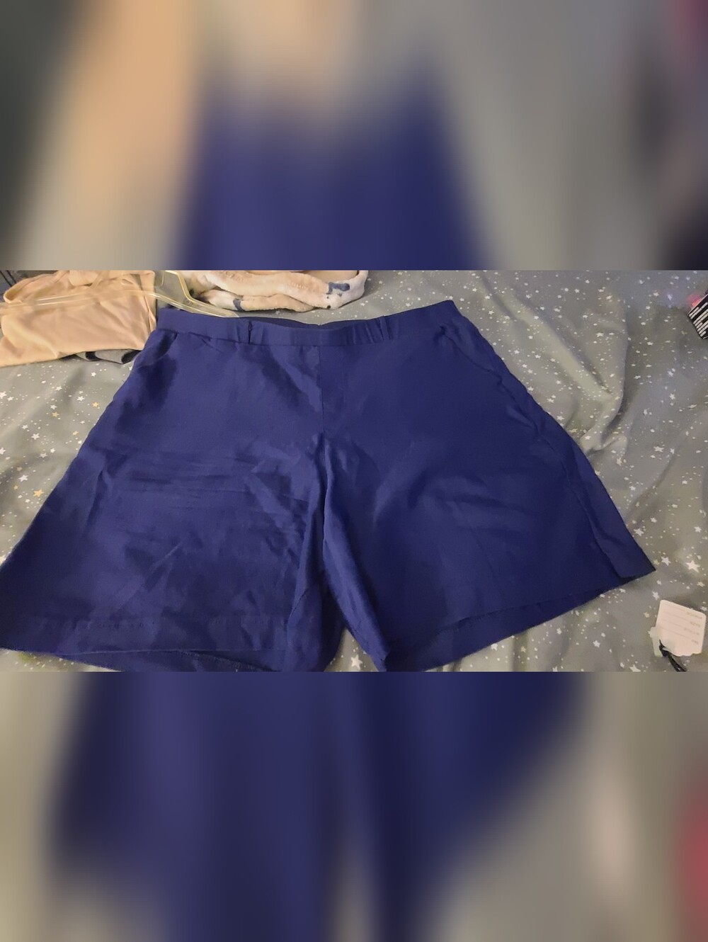 Women's Solid Blue Casual Shorts